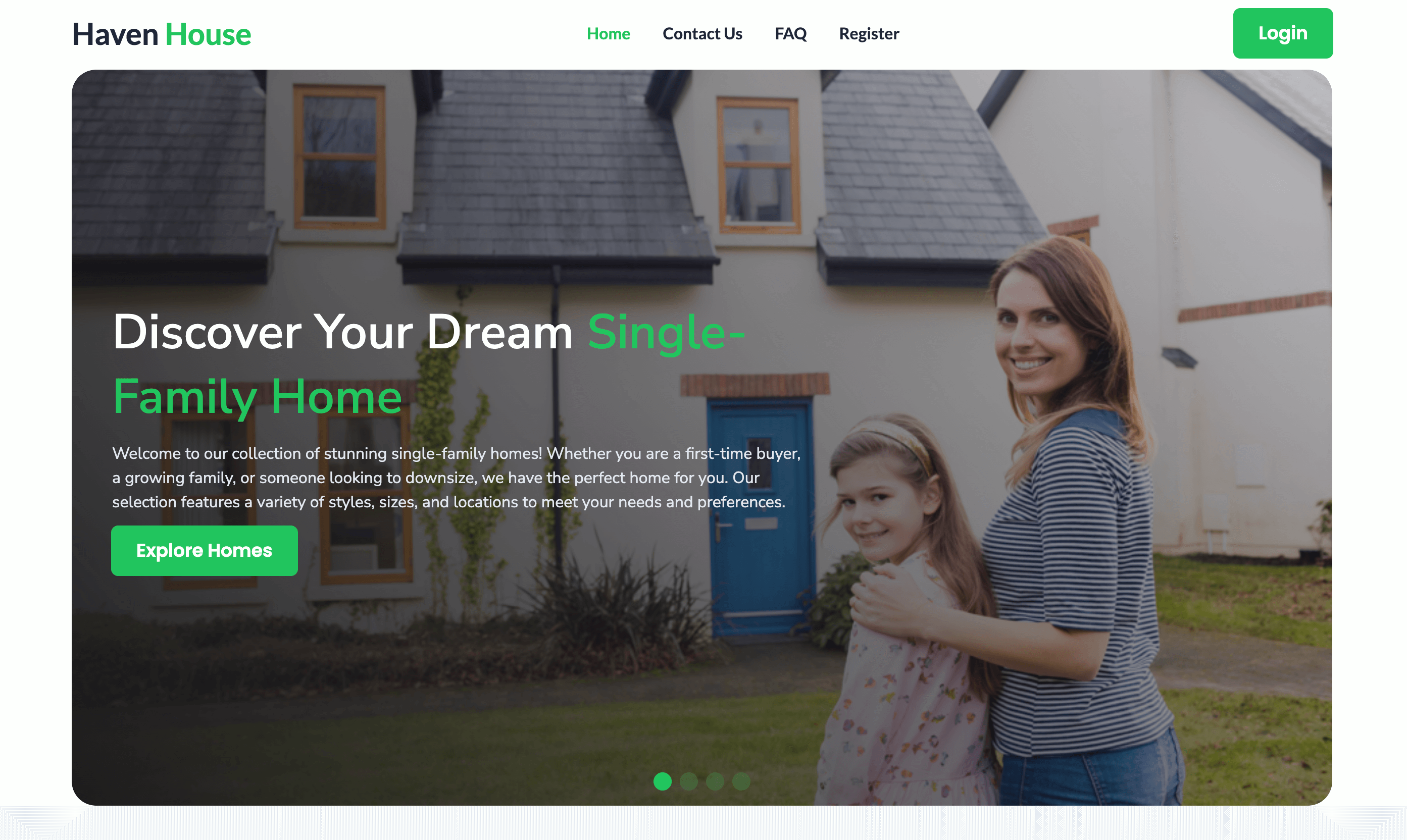 Real Estate Haven House Website